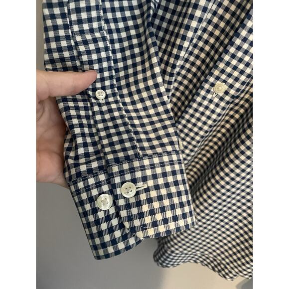 Brooks Brothers Shirt Mens Small Regent Non Iron Blue Gingham Plaid - Picture 4 of 5